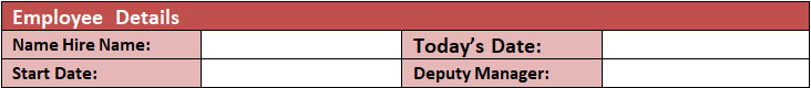 Employee Detail checklist