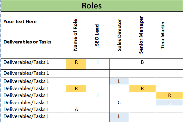 format of raci matrix template
